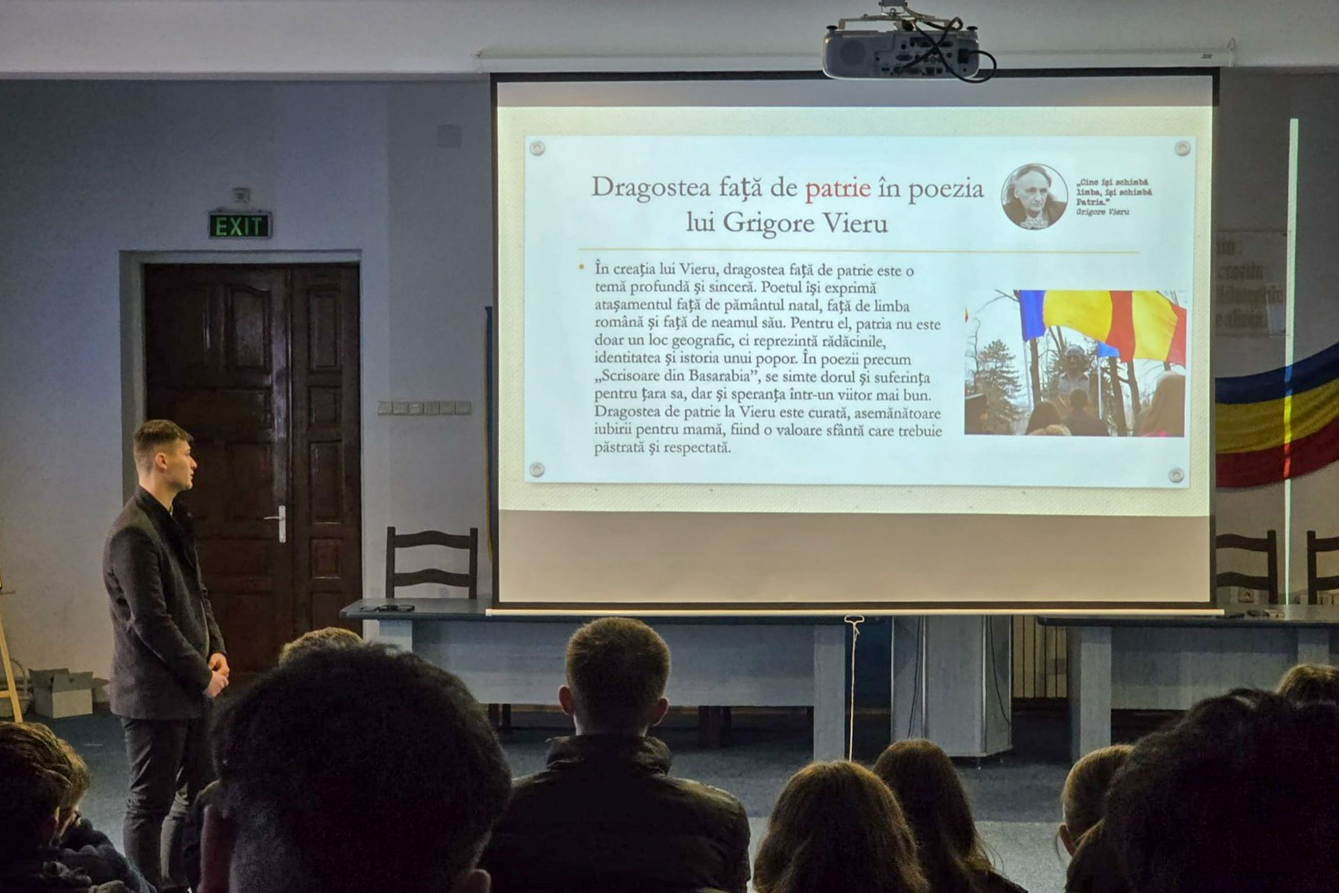 Un omagiu adus limbii române și eternității lui Grigore Vieru la Seminarul de la Mănăstirea Neamț