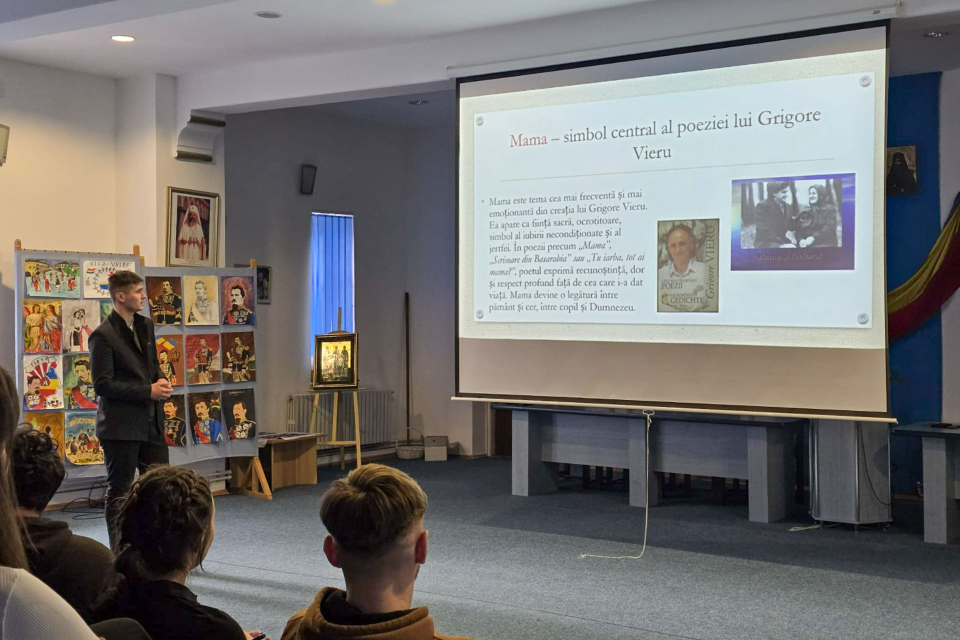 Un omagiu adus limbii române și eternității lui Grigore Vieru la Seminarul de la Mănăstirea Neamț