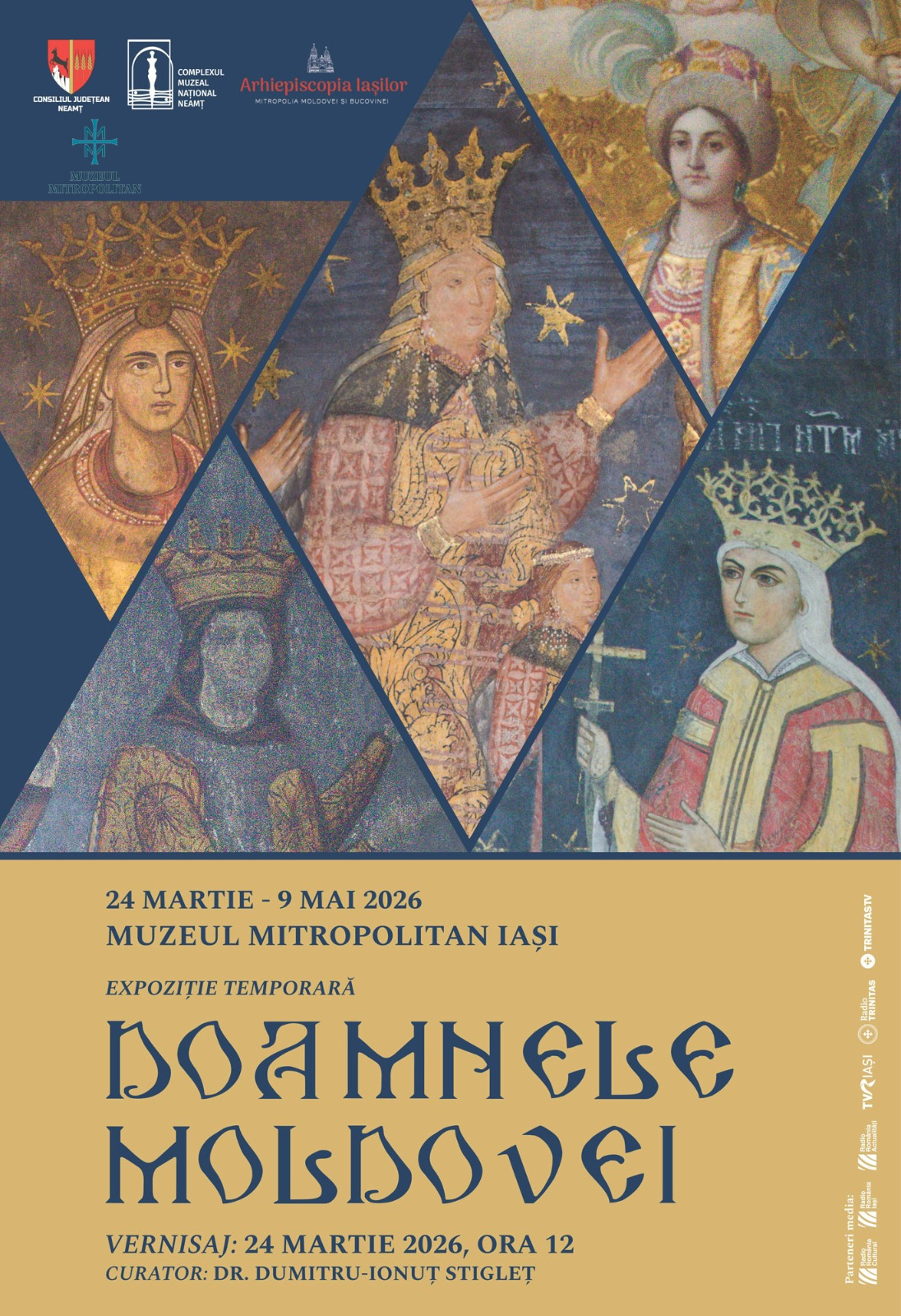„Doamnele Moldovei” – expoziție dedicată femeilor care au marcat istoria și spiritualitatea Moldovei, la Muzeul Mitropolitan din Iași