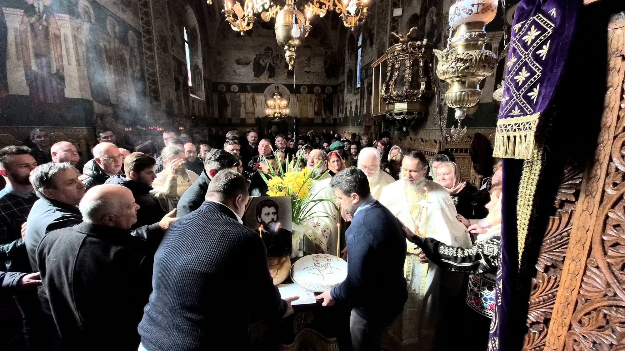 Slujbă de pomenire pentru diaconul Ion Creangă și familia sa la Schitul Vovidenia