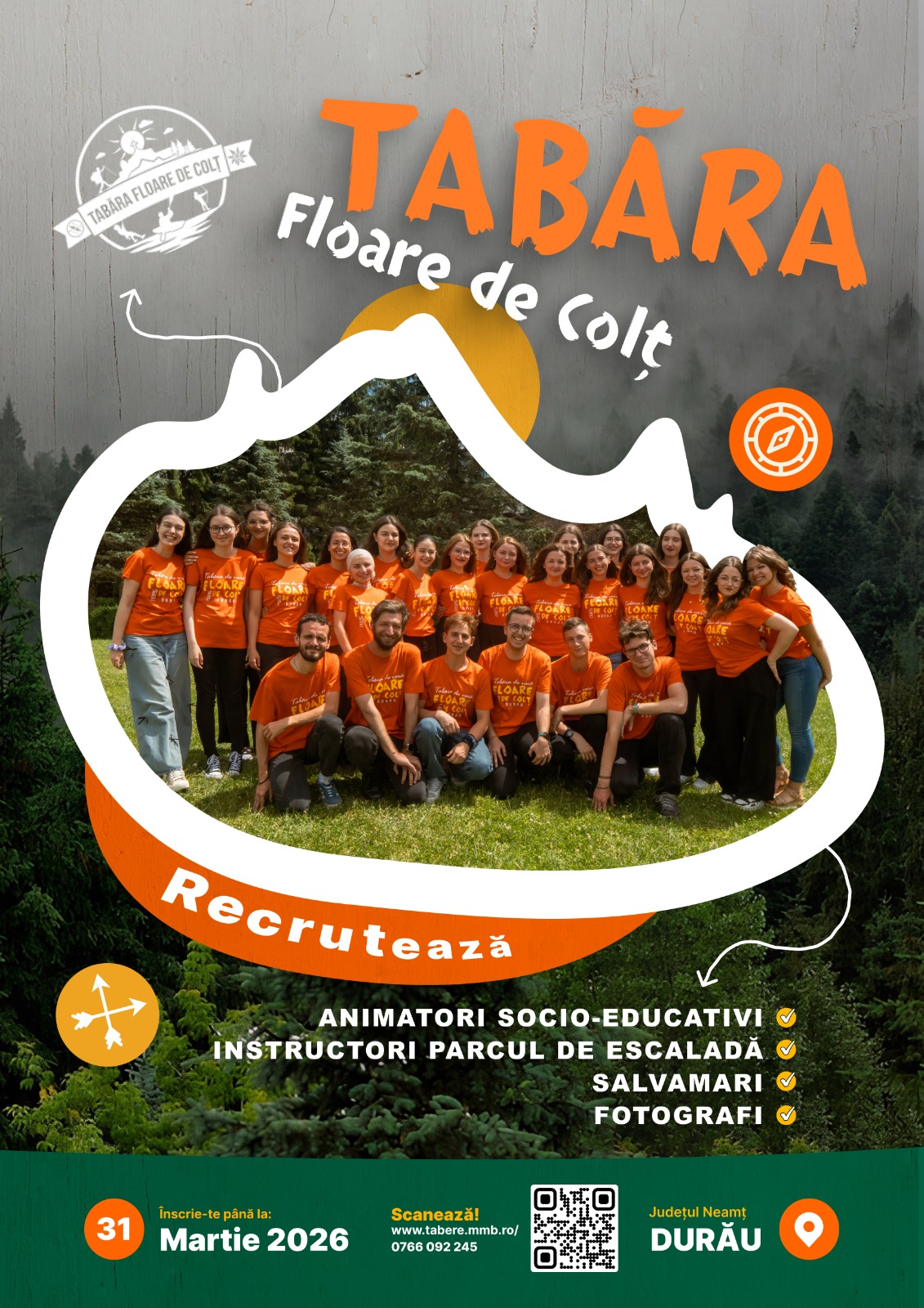 Tabăra „Floare de Colț” de la Durău recrutează noi colegi