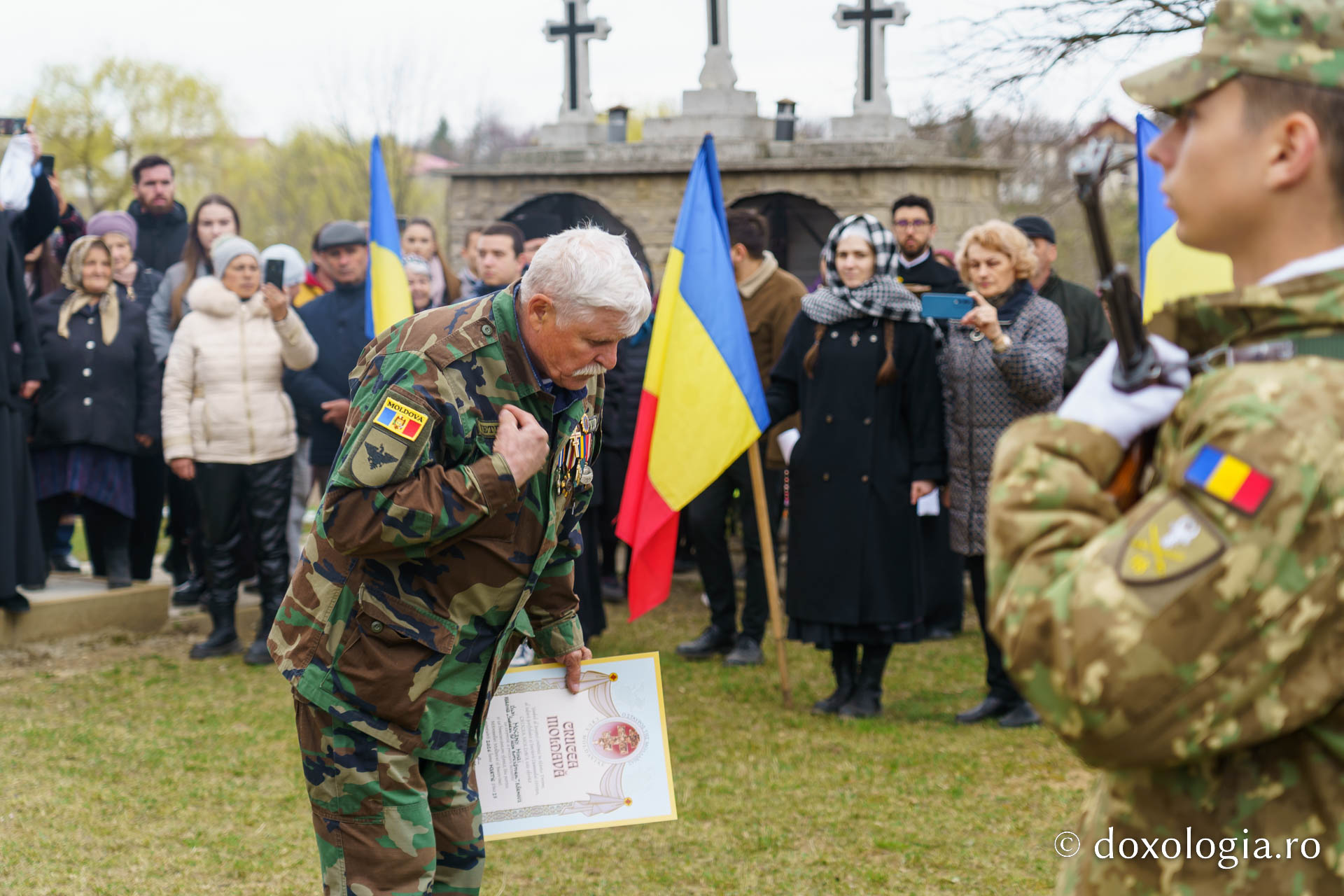 Rugăciune și comemorare: 108 ani de la Unirea Basarabiei, marcați la Bârnova