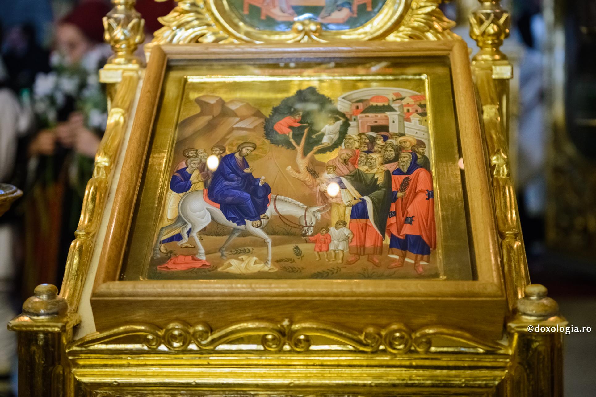 Icoană cu intrarea Domnului în Ierusalim