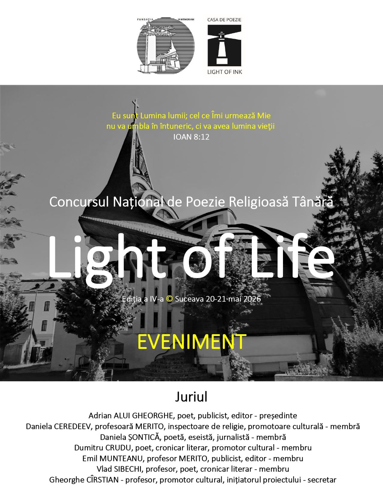 Suceava găzduiește Concursul Național de Poezie Religioasă Tânără „Light of Life”, ediția a IV-a