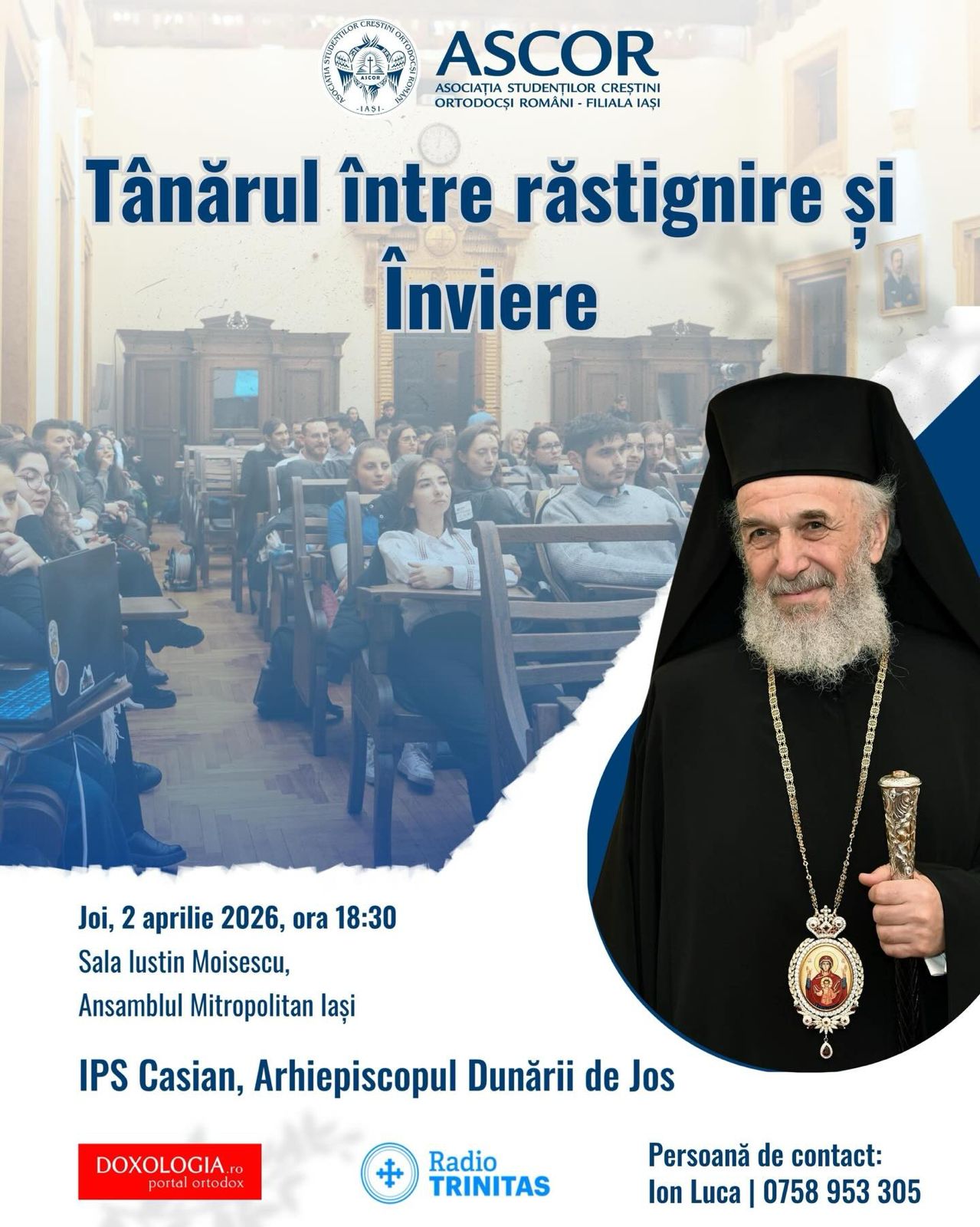 Evenimente care vor avea loc în Arhiepiscopia Iaşilor, în perioada 29 martie – 4 aprilie 2026