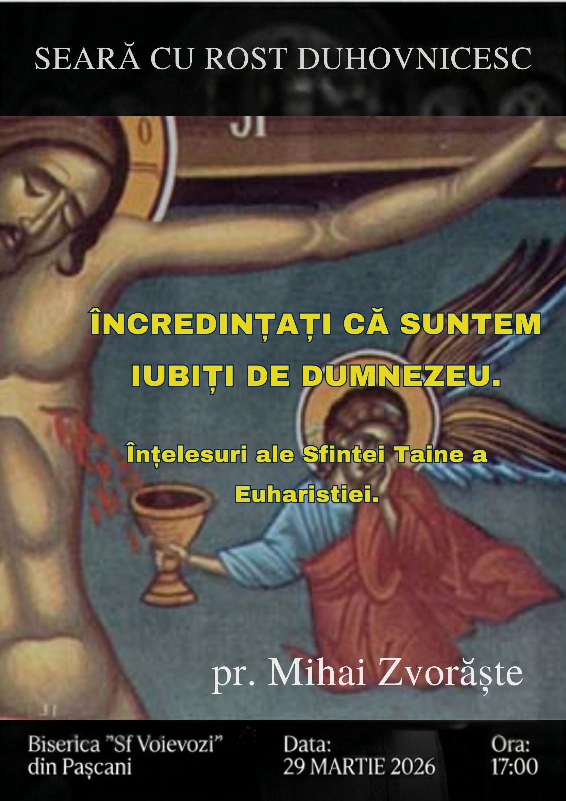 Evenimente care vor avea loc în Arhiepiscopia Iaşilor, în perioada 29 martie – 4 aprilie 2026