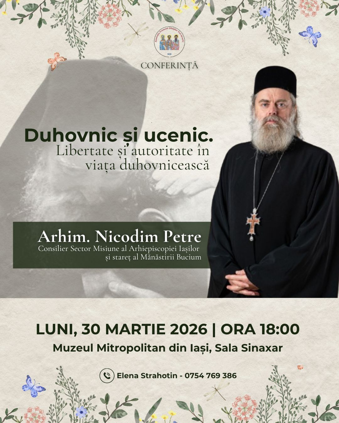 Evenimente care vor avea loc în Arhiepiscopia Iaşilor, în perioada 29 martie – 4 aprilie 2026