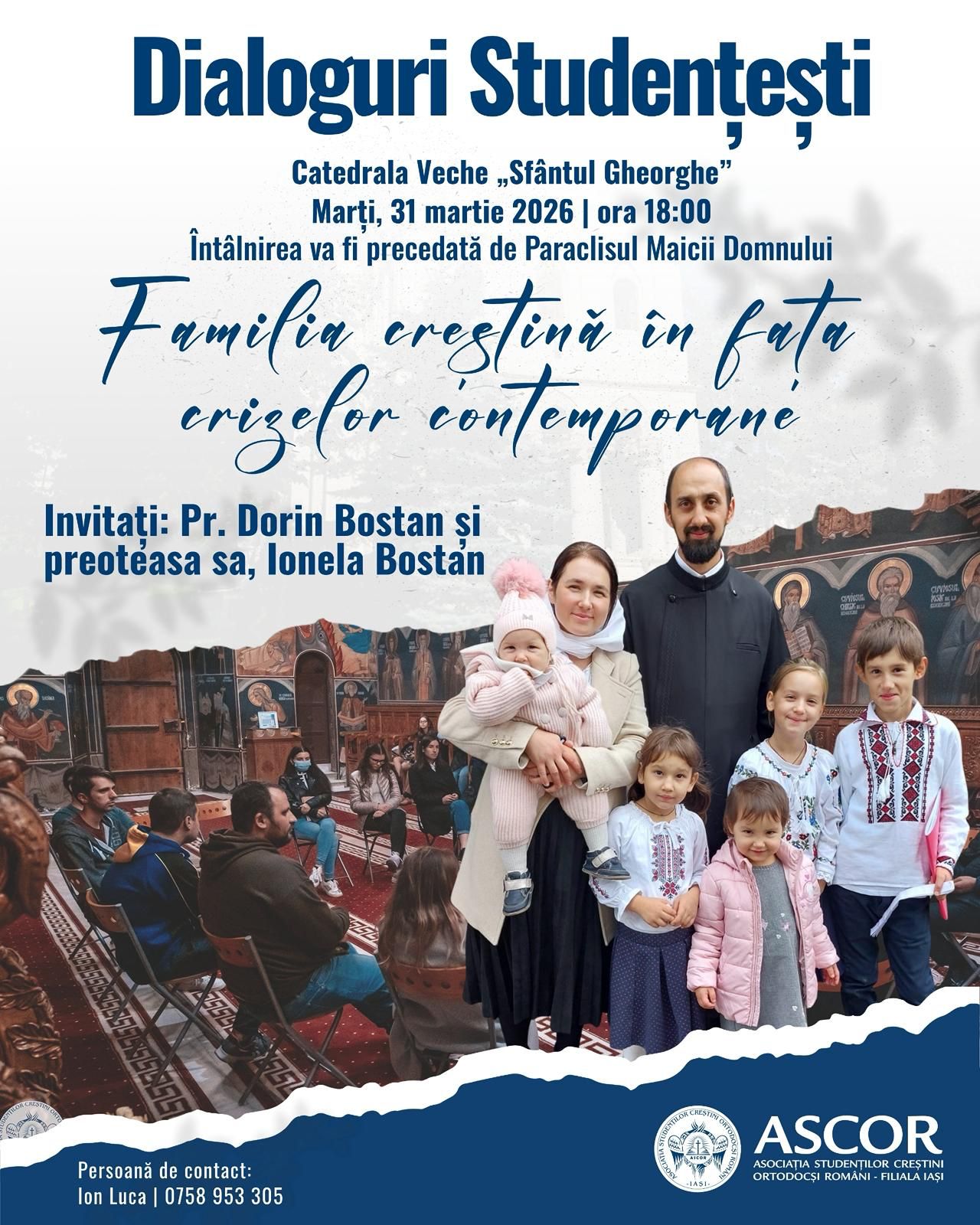 Evenimente care vor avea loc în Arhiepiscopia Iaşilor, în perioada 29 martie – 4 aprilie 2026