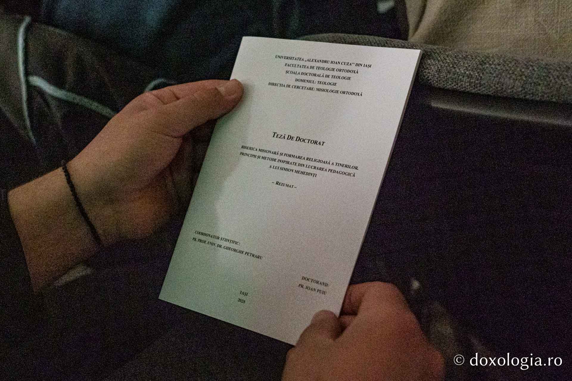 Noi doctori la Facultatea de Teologie „Sfântul Dumitru Stăniloae” din Iași. Tezele, realizate la disciplina Misiologie