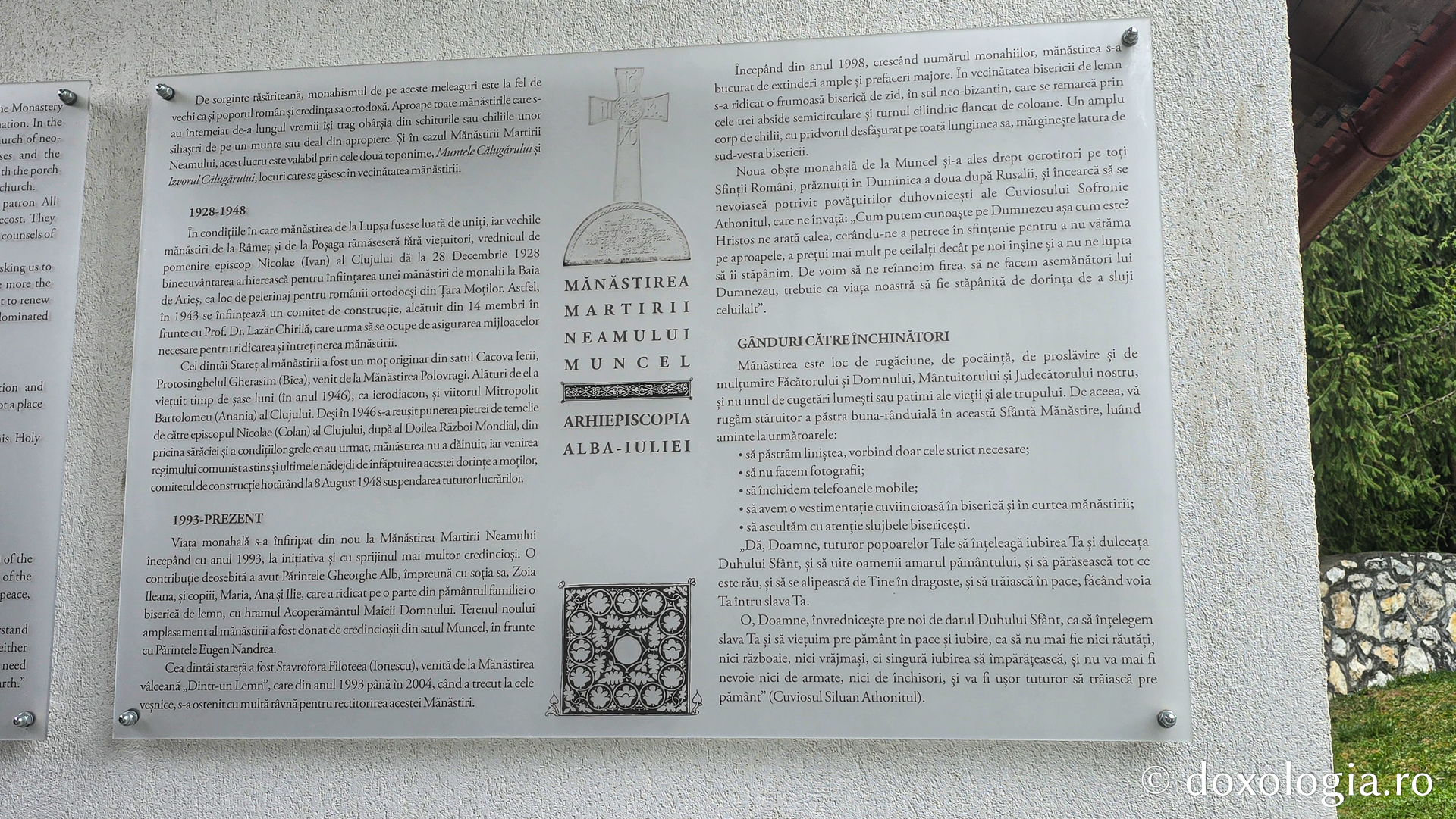 Scurt istoric al Mănăstirii „Martirii Neamului” Muncel