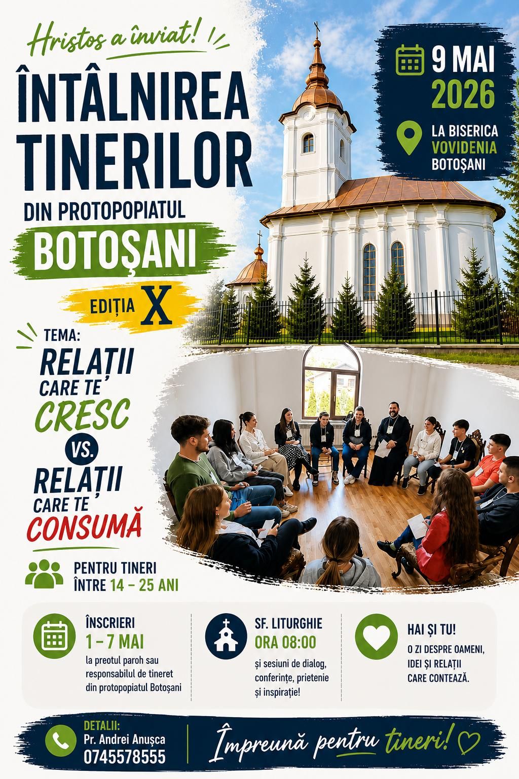 Evenimente care vor avea loc în Arhiepiscopia Iaşilor, în perioada 3-9 mai 2026