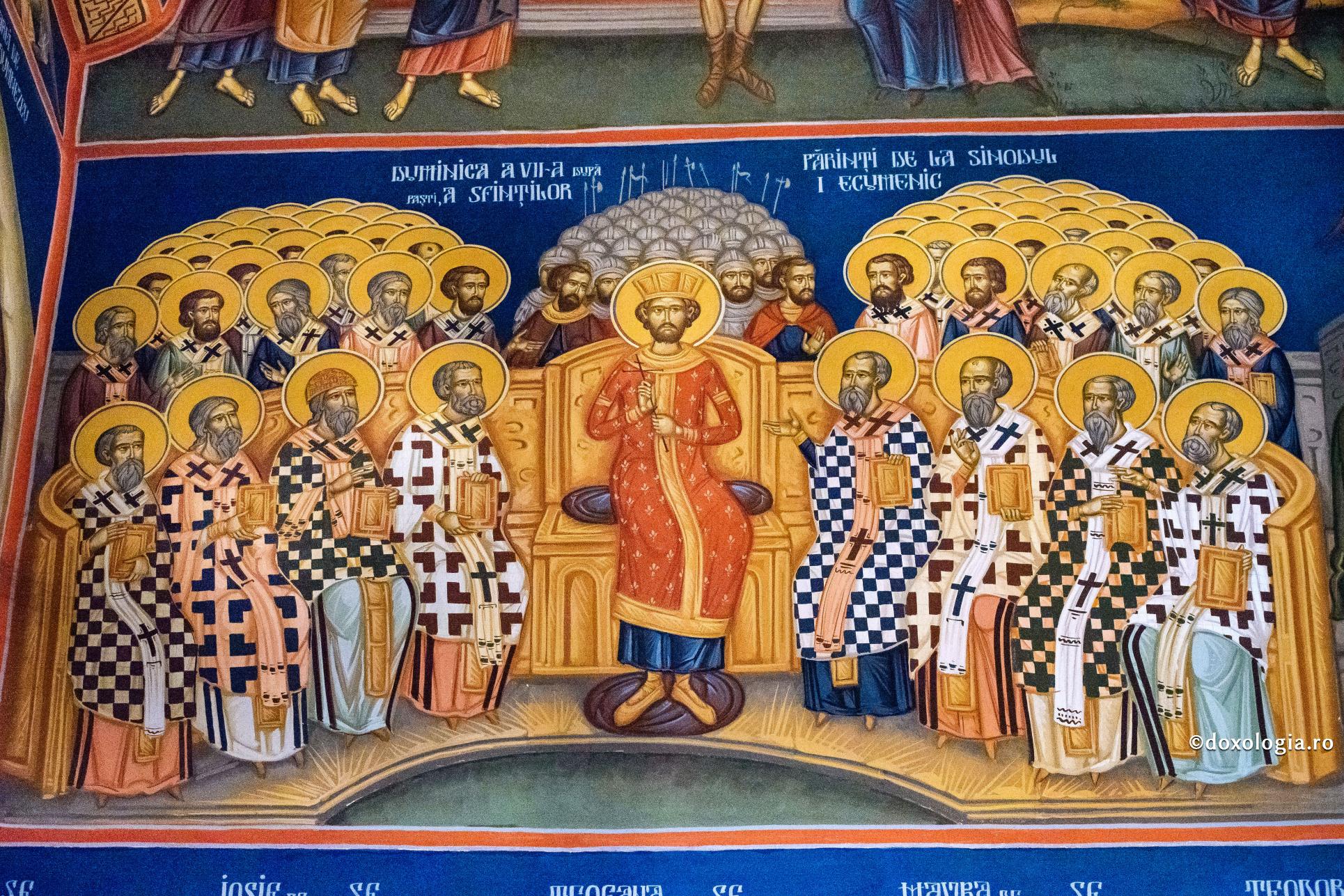 Sinodul I ecumenic - frescă Biserica Sf. Ioan Botezătorul Iași