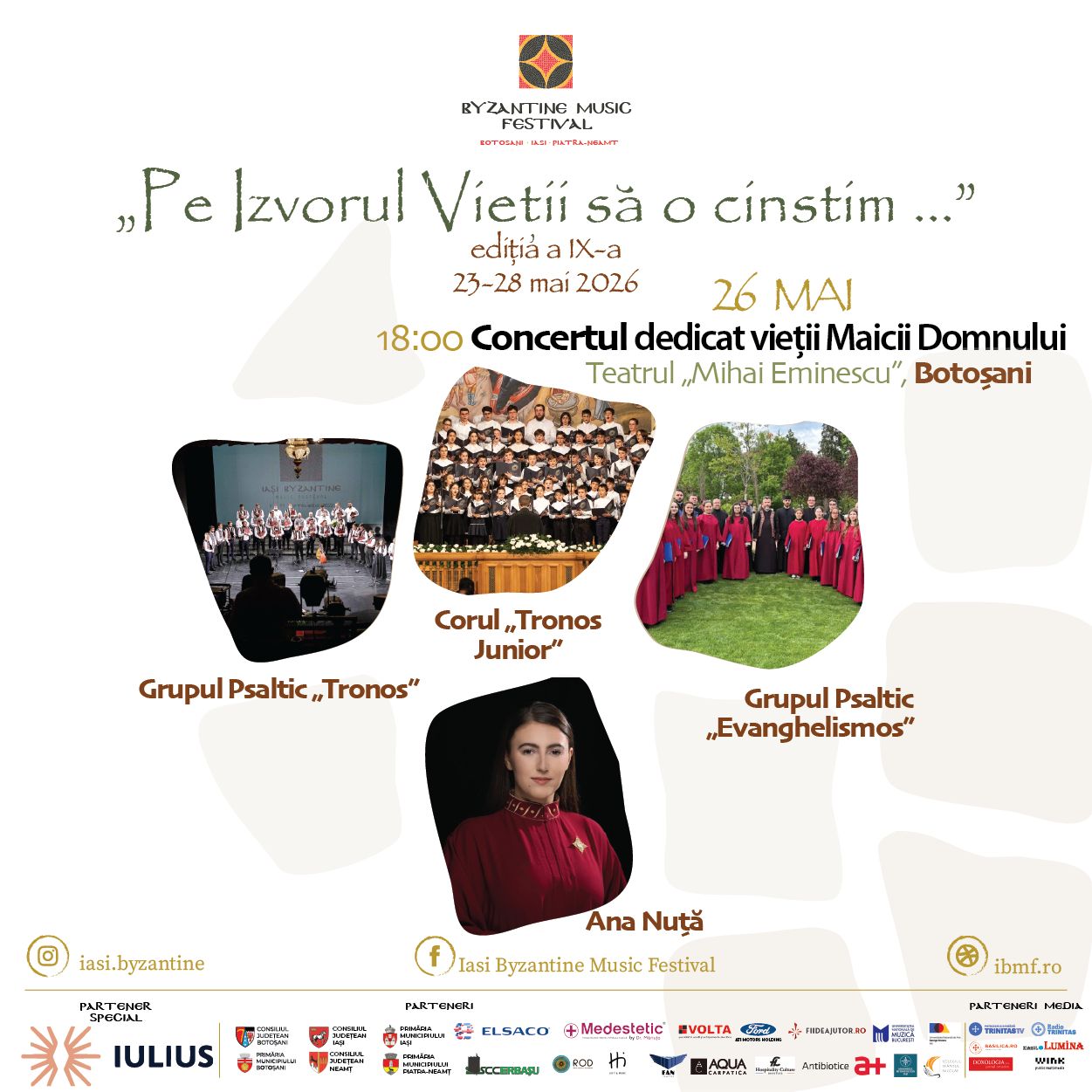 Evenimente care vor avea loc în Arhiepiscopia Iaşilor, în perioada 24-30 mai 2026