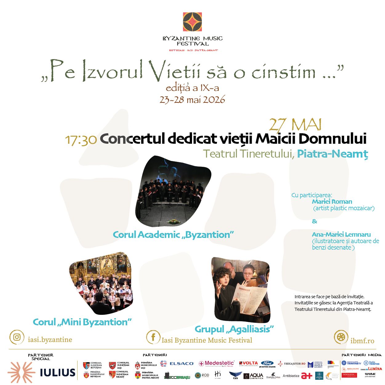 Evenimente care vor avea loc în Arhiepiscopia Iaşilor, în perioada 24-30 mai 2026