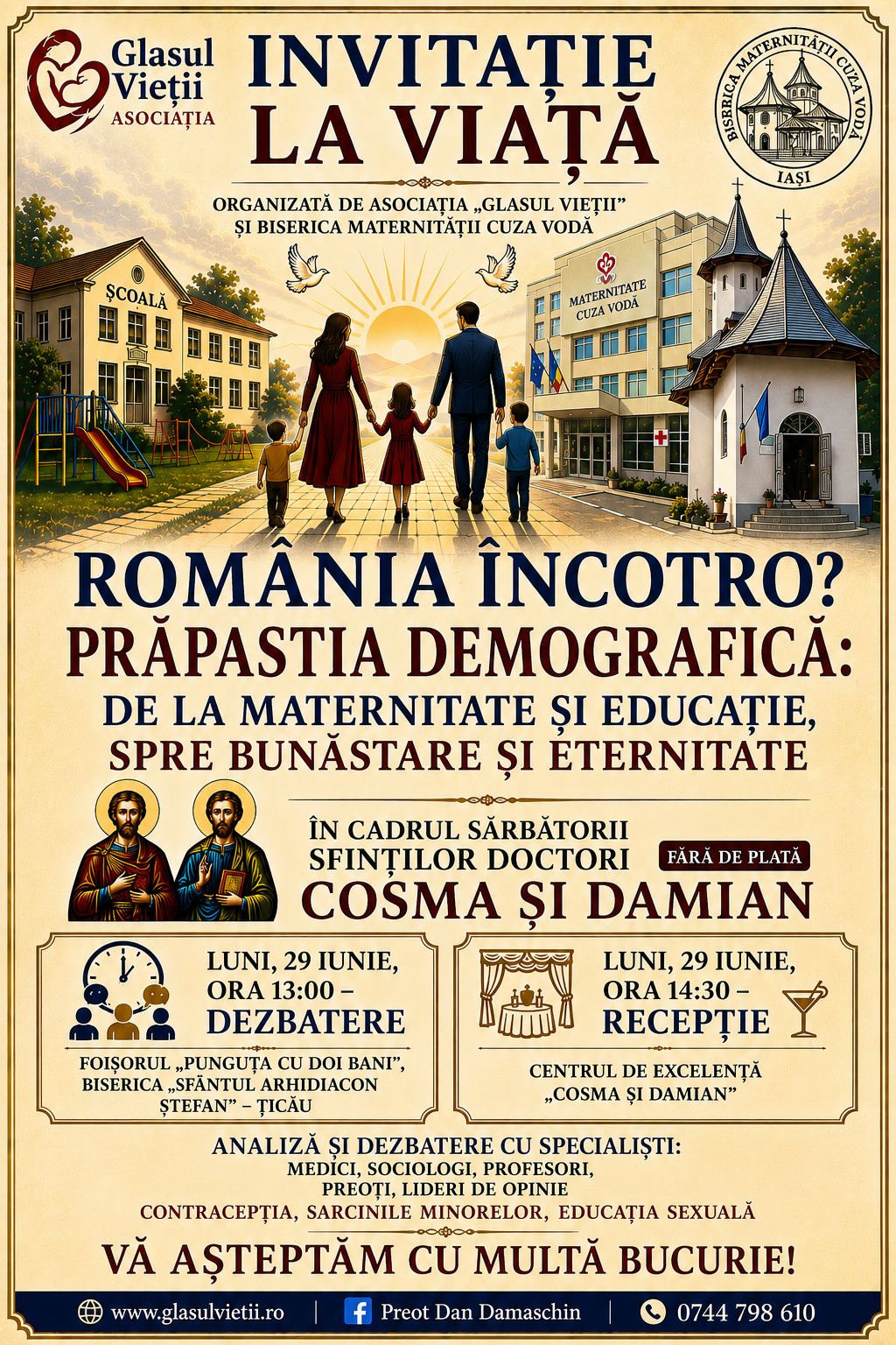 „România încotro?” – dezbatere despre criza demografică, organizată de Asociația „Glasul Vieții” la Iași