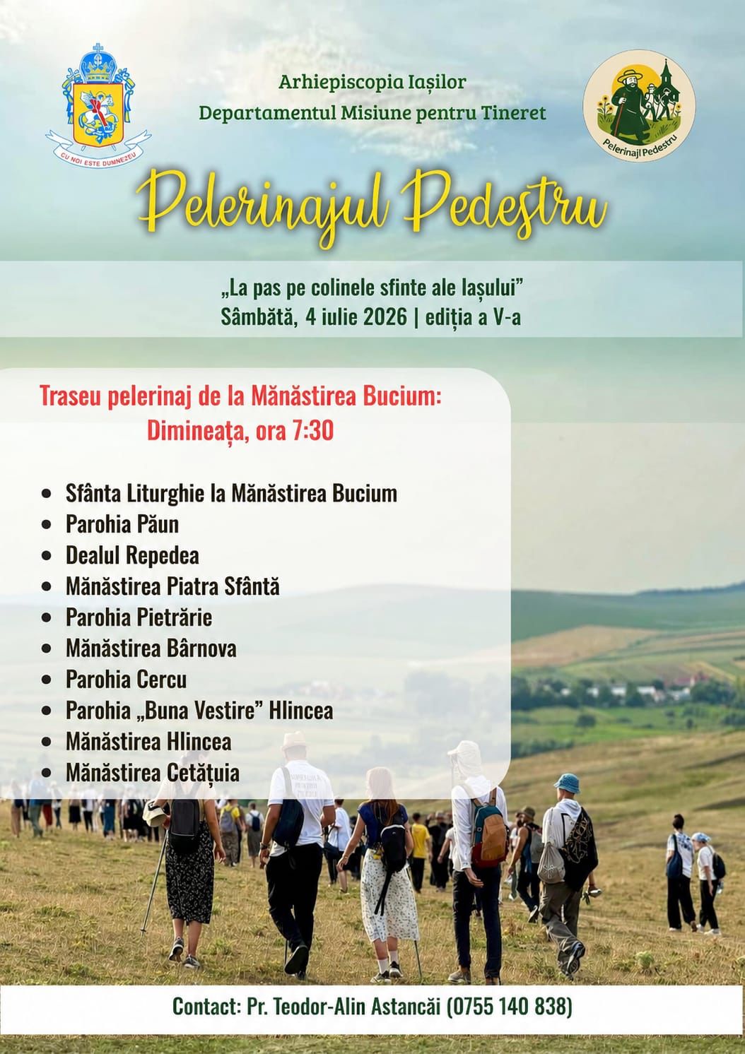 Evenimente care vor avea loc în Arhiepiscopia Iaşilor, în perioada 28 iunie-4 iulie 2026
