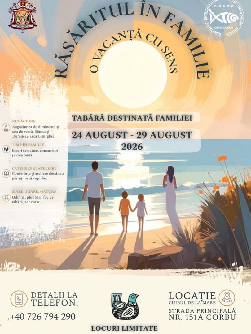 „Răsăritul în familie” – tabără dedicată familiilor creștine la Corbu