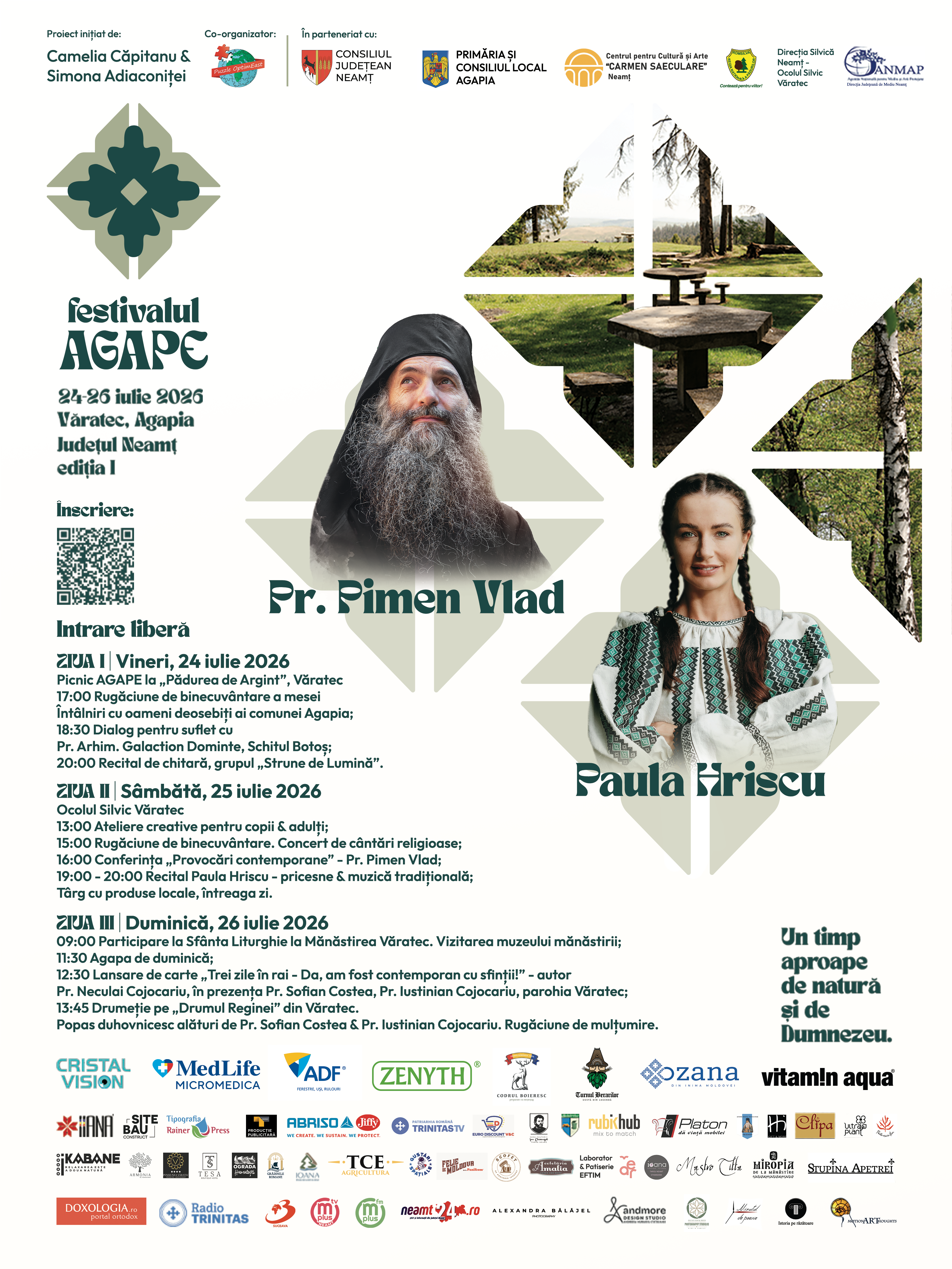 Festivalul AGAPE, ediția I, 24 – 26 iulie 2026