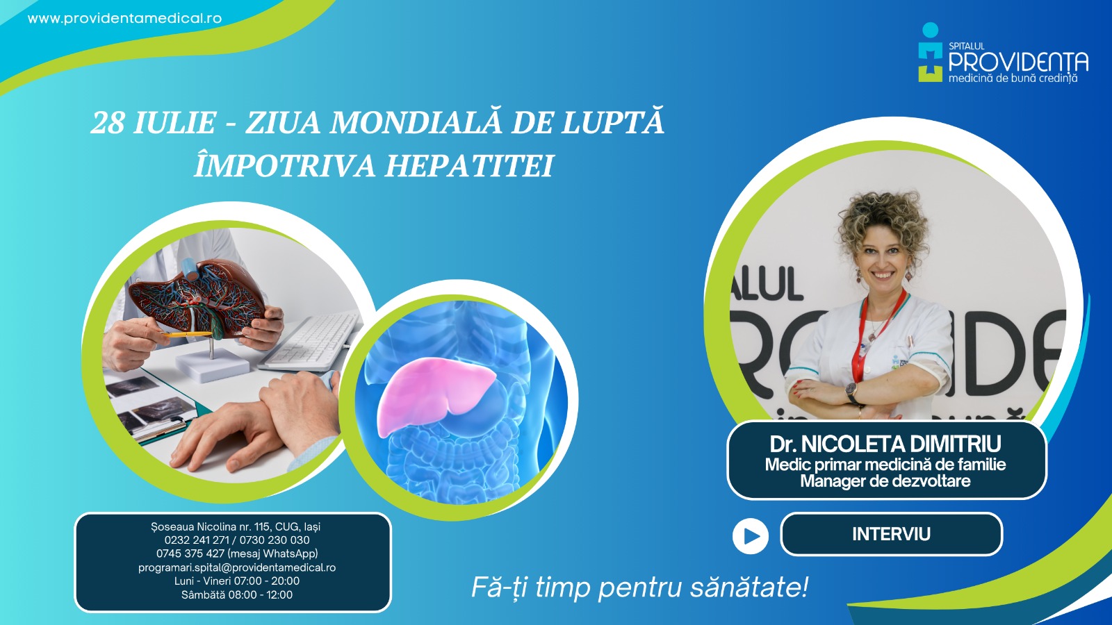 Informații importante despre hepatita C – 28 iulie, Ziua Mondială de luptă împotriva hepatitei
