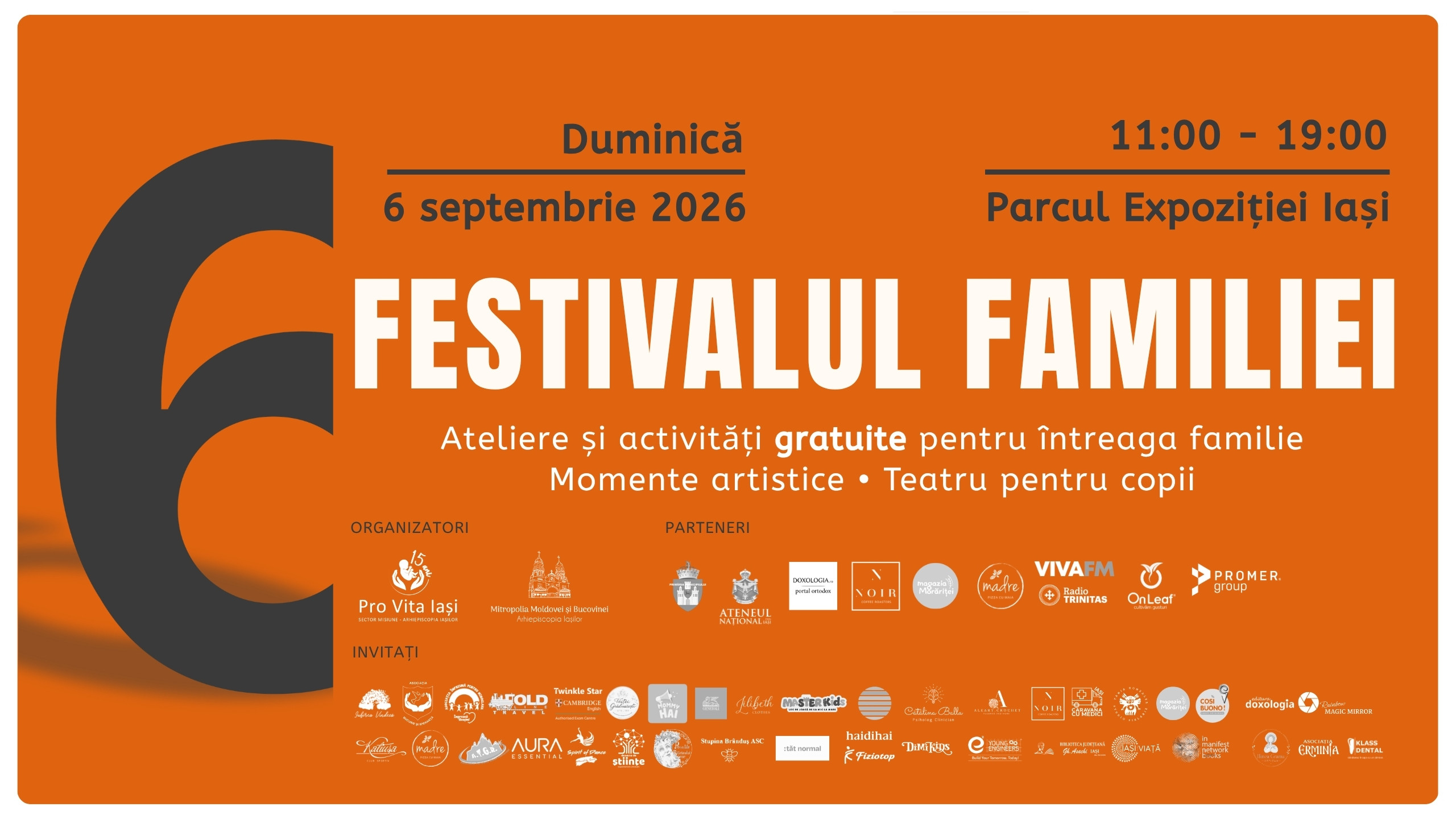 Familia ne aduce împreună! Festivalul familiei, ediția a VI-a, la Iași