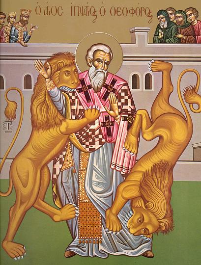 Martiriul Sfântului Sfințit Mucenic Ignatie Teoforul