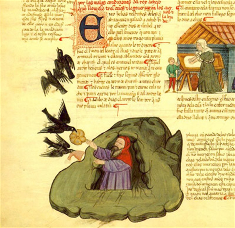 Sfântul Prooroc Ilie hrănit de corbi Sfântul Prooroc Ilie hrănit de corbi