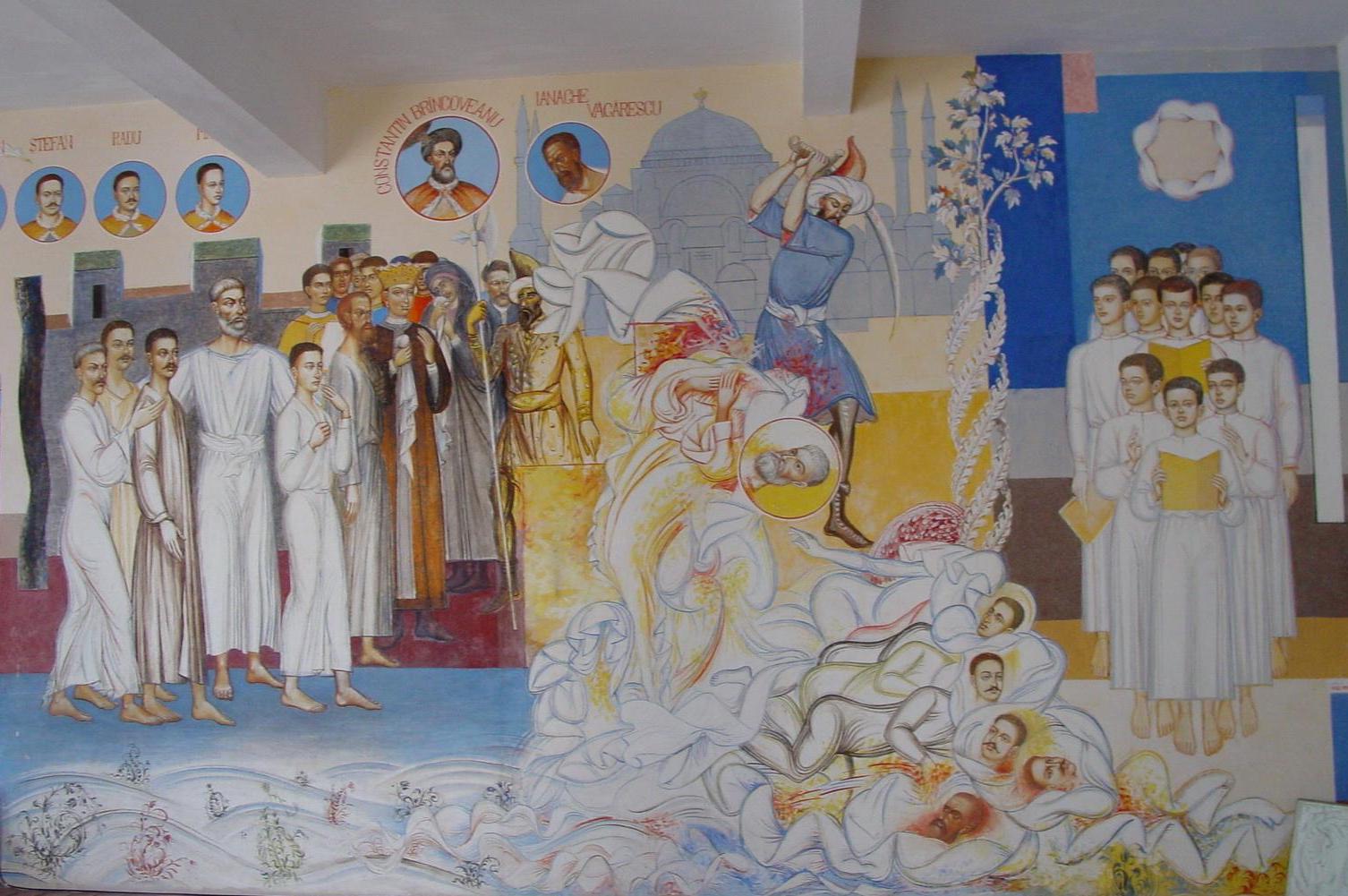 Martiriul Sfinților Brâncoveni, Constantin Vodă cu cei patru fii ai săi: Constantin, Ștefan, Radu, Matei, și clucerul Ianache Văcărescu