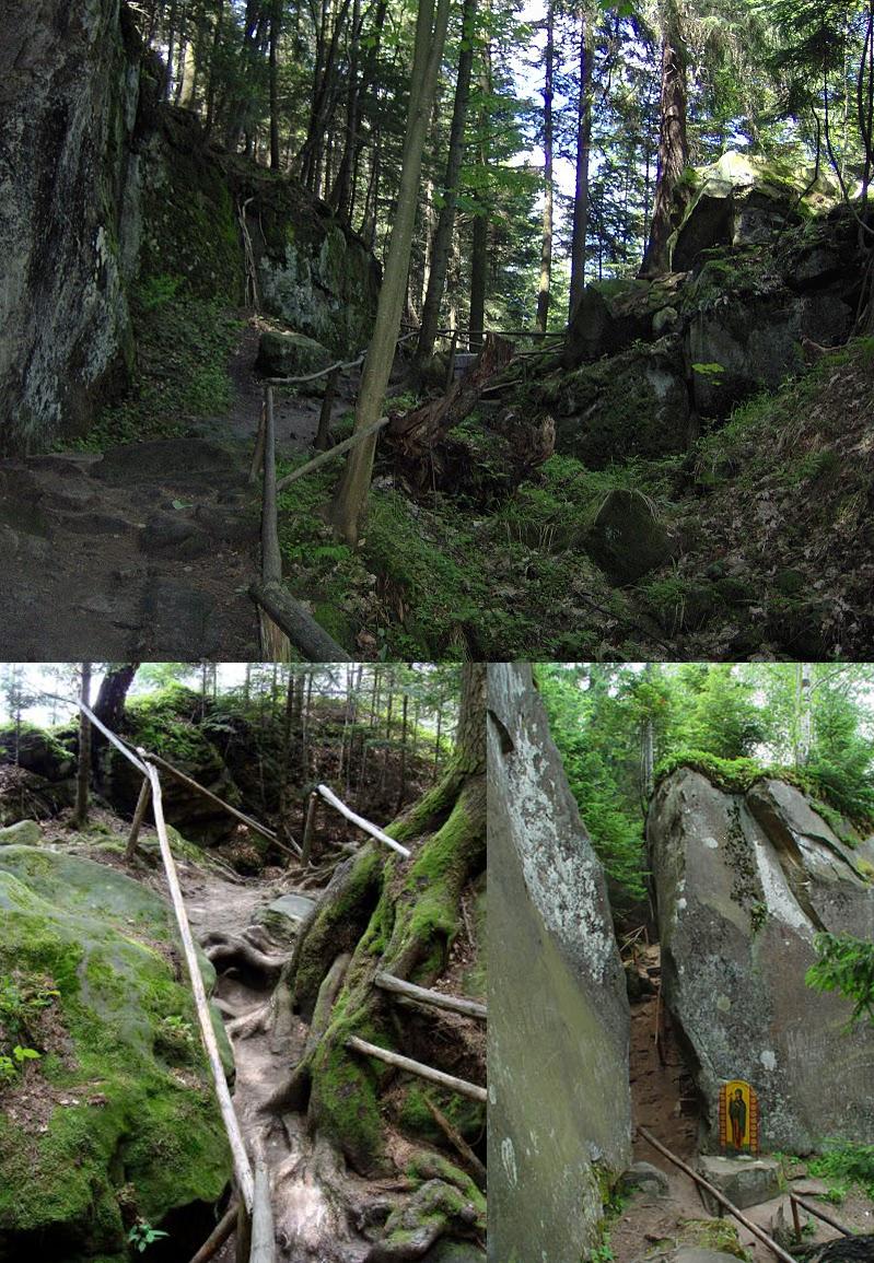 Drumul către peștera Sfintei Teodora de la Sihla