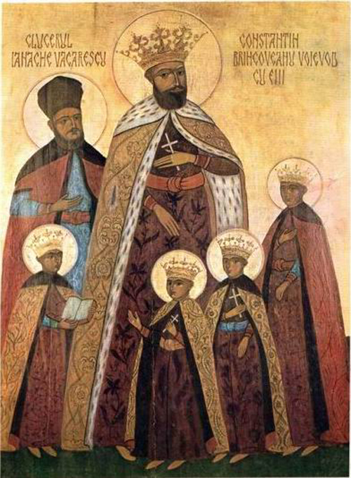Sfinții Martiri Brâncoveni, Constantin Vodă cu cei patru fii ai săi: Constantin, Ștefan, Radu, Matei, și clucerul Ianache Văcărescu Sfinții Martiri Brâncoveni, Constantin Vodă cu cei patru fii ai săi: Constantin, Ștefan, Radu, Matei, și clucerul Ianache Văcărescu
