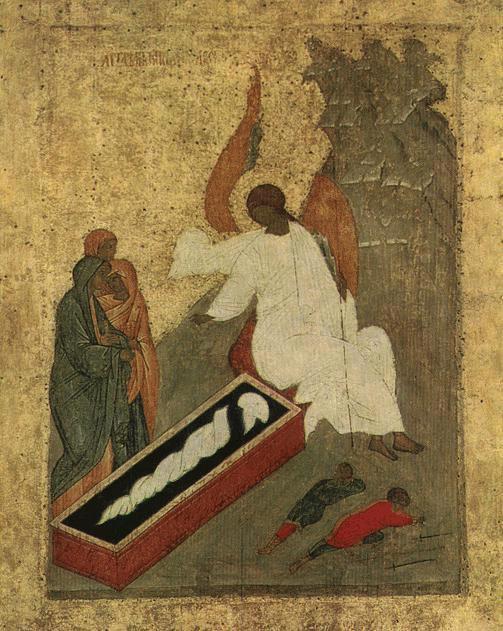 Îngerul vestind Învierea Mântuitorului femeilor mironosițe