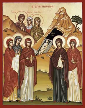 Îngerul vestind Învierea Mântuitorului femeilor mironosițe