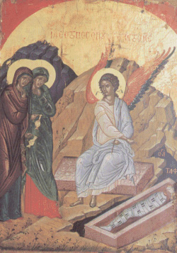 Îngerul vestind Învierea Mântuitorului femeilor mironosițe