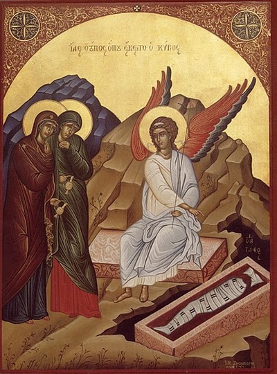 Îngerul vestind Învierea Mântuitorului femeilor mironosițe