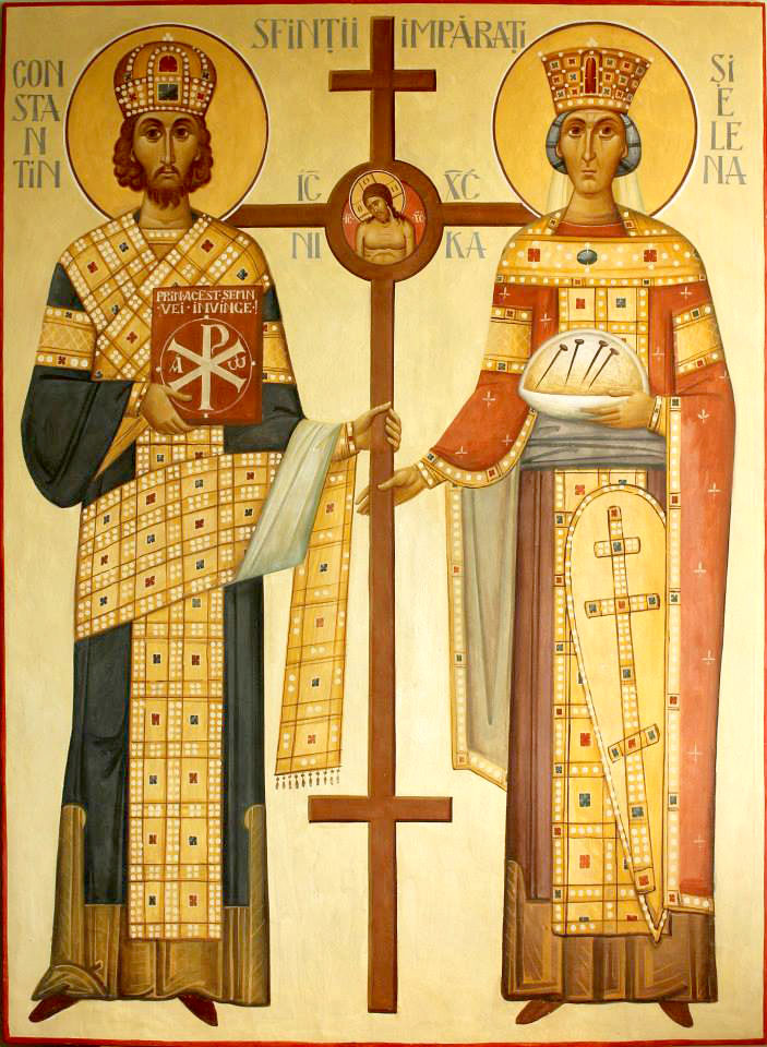 Sfinții Împărați, întocmai cu apostolii, Constantin și mama sa, Elena