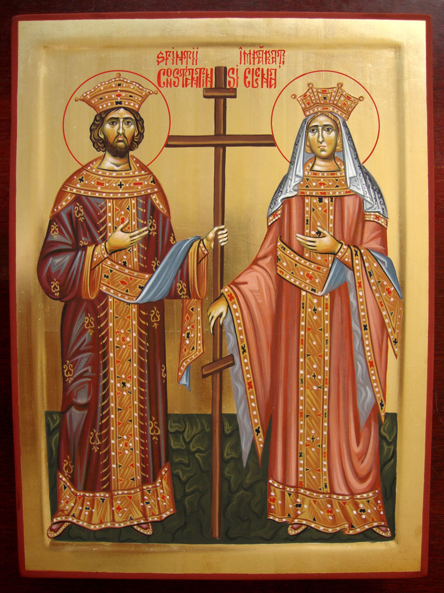 Sfinții Împărați, întocmai cu apostolii, Constantin și mama sa, Elena