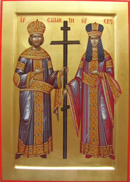 Sfinții Împărați, întocmai cu apostolii, Constantin și mama sa, Elena