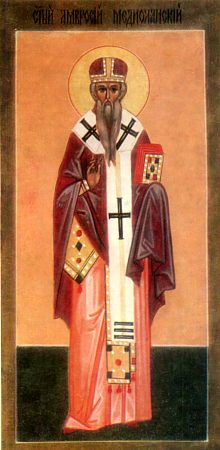 Sfântul Ierarh Ambrozie, Episcopul Mediolanului