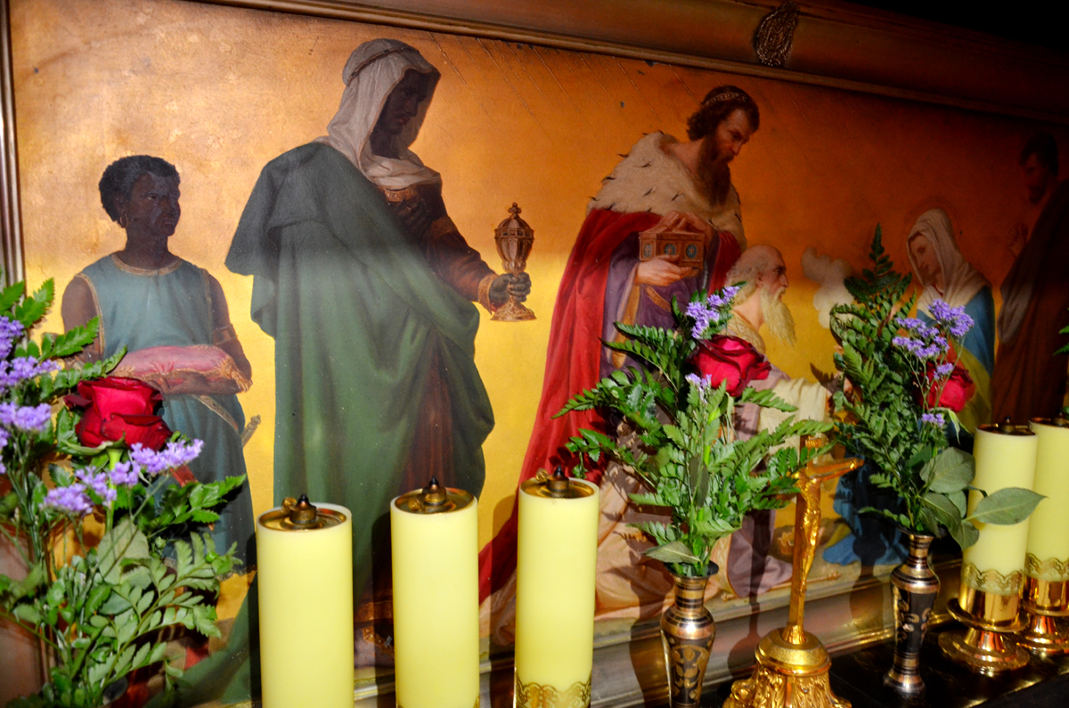 Interior din Biserica Naşterea Domnului din Betleem