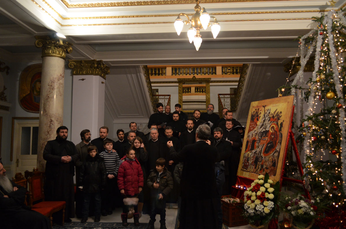 Colindători la Reşedinţa Mitropolitană - Preoți Protopopiatul Iași 1