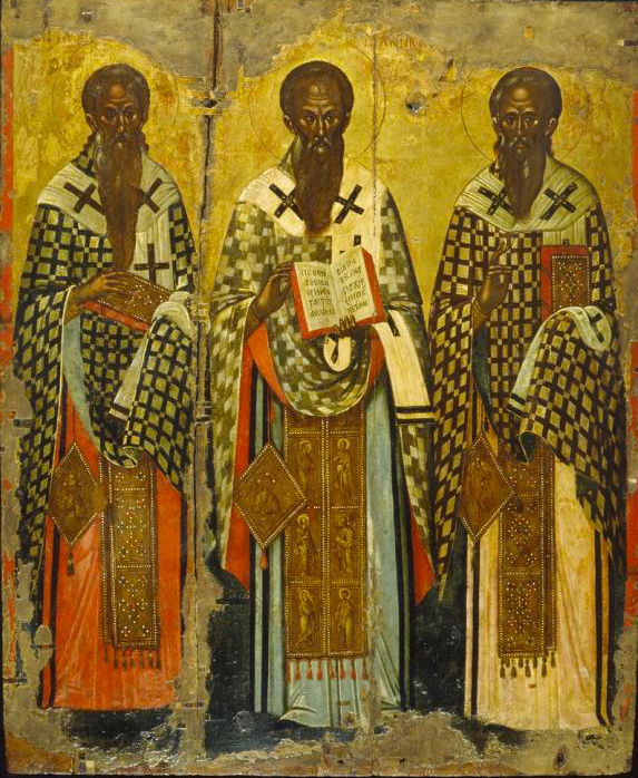 Sfinții Trei Ierarhi: Vasile cel Mare, Grigorie Teologul și Ioan Gură de Aur