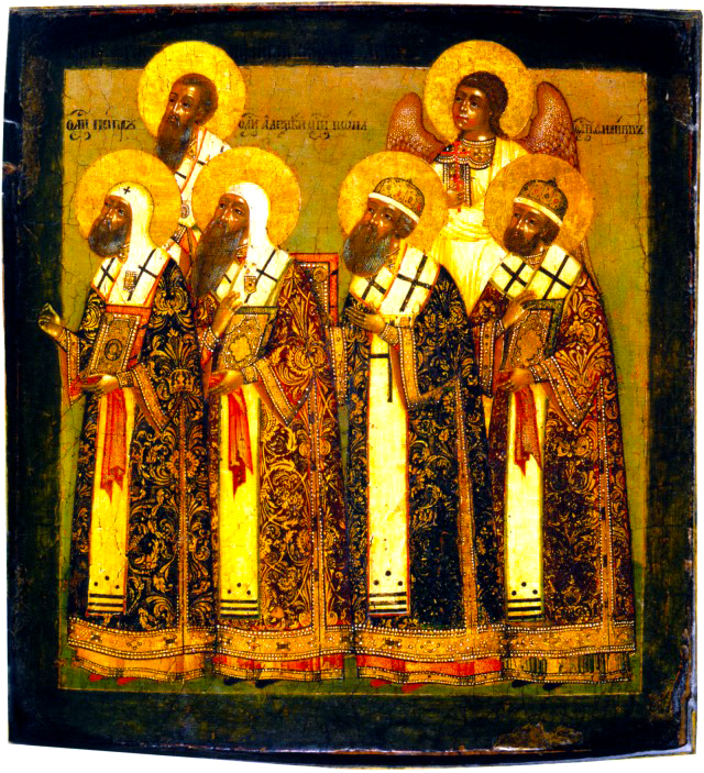 Sfinții Ierarhi ai Moscovei Petru, Alexie, Iona și Filip - secolul al XVII-lea