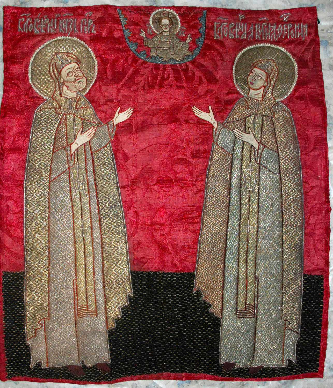 Dveră cu Sfinții Petru și Fevronia de Murom