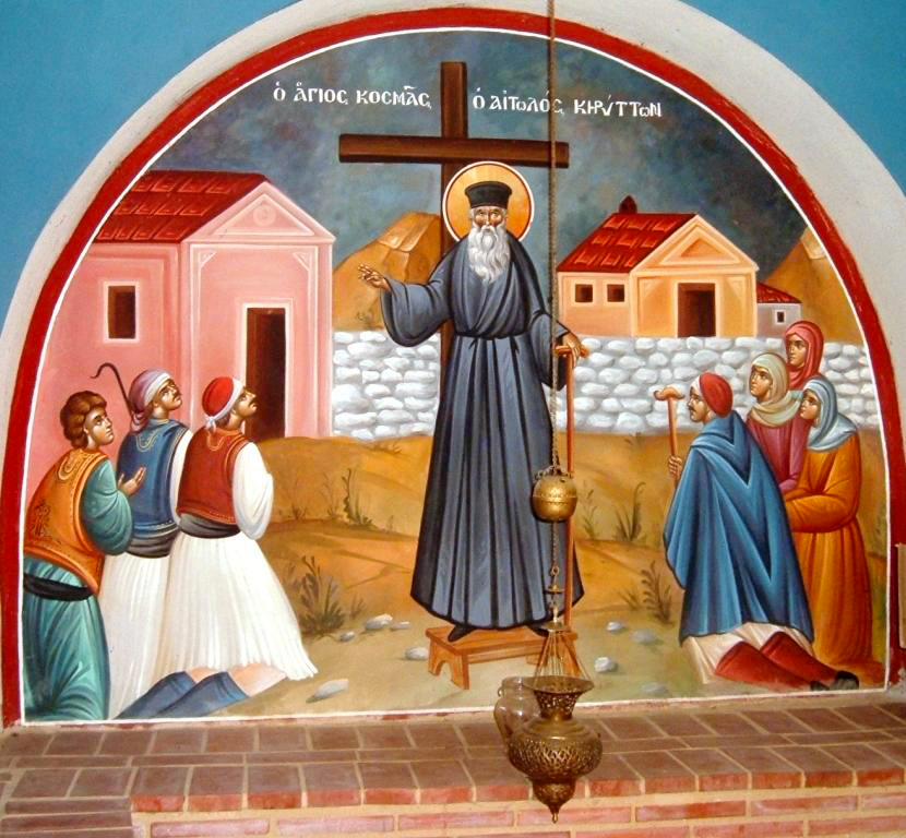 Sfântul Cosma Etolianul predicând