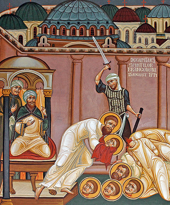 Sfinții Martiri Brâncoveni, Constantin Vodă cu cei patru fii ai săi: Constantin, Ștefan, Radu, Matei, și sfetnicul Ianache