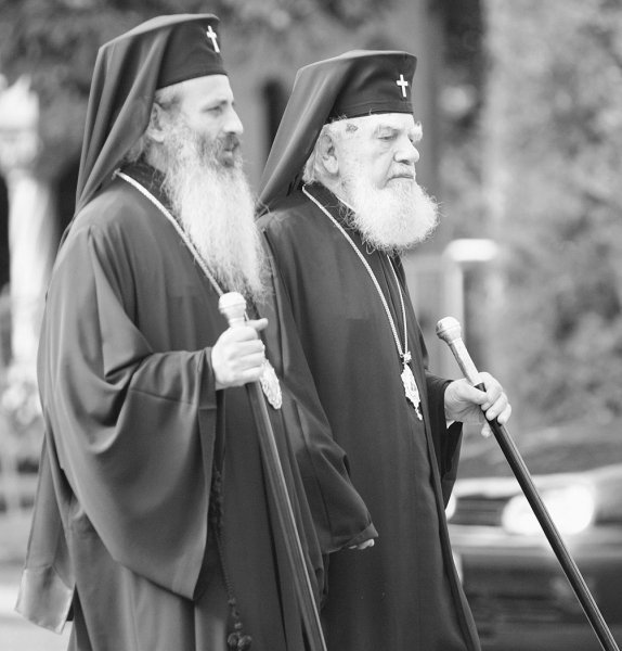 Mitropolitul Teofan Savu alături de Mitropolitul Bartolomeu Anania