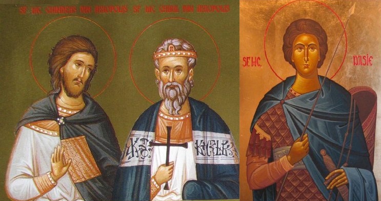 Sfinţii Mucenici Chiril, Chindeu şi Dasie din Axiopolis (Cernavodă)