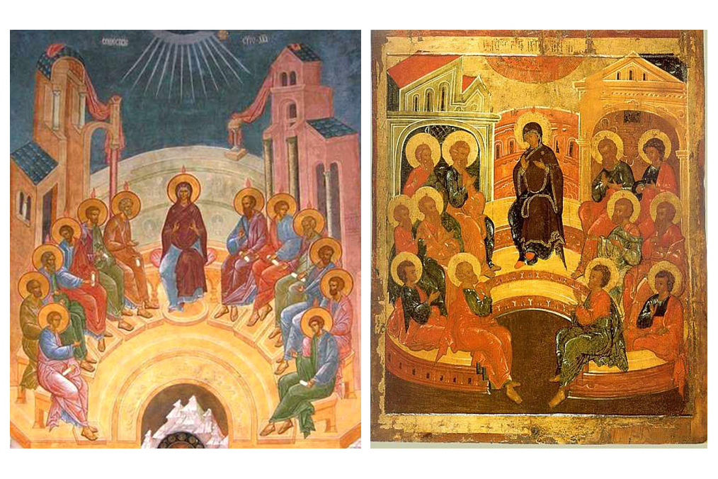 De ce în unele icoane ale Rusaliilor apare și Maica Domnului?