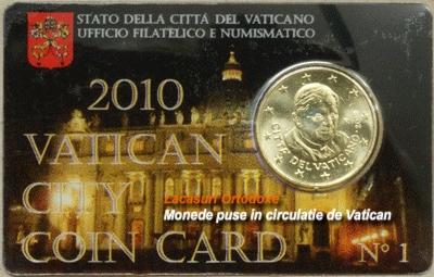 Vaticanul constrâns să pună în circulatie o parte din monedele euro proprii