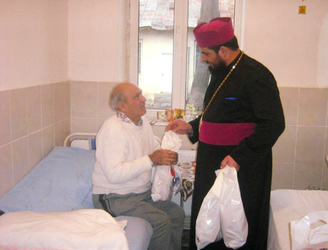 Programul social-filantropic „cu Hristos în spital" desfăşurat de Sectorul social al Episcopiei Giurgiului