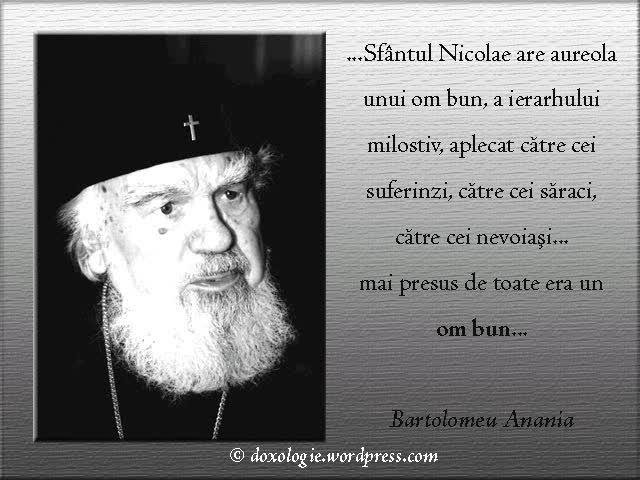 (Audio) Înaltpreasfințitul Bartolomeu Anania – Despre Sfântul Nicolae